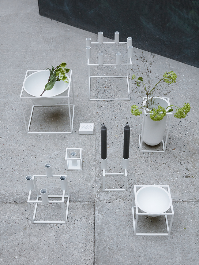 Kubus Bougeoir pour 4 bougies, blanc