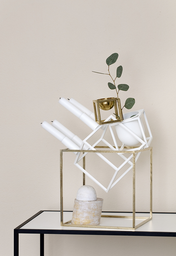 Kubus Bougeoir pour 4 bougies, blanc