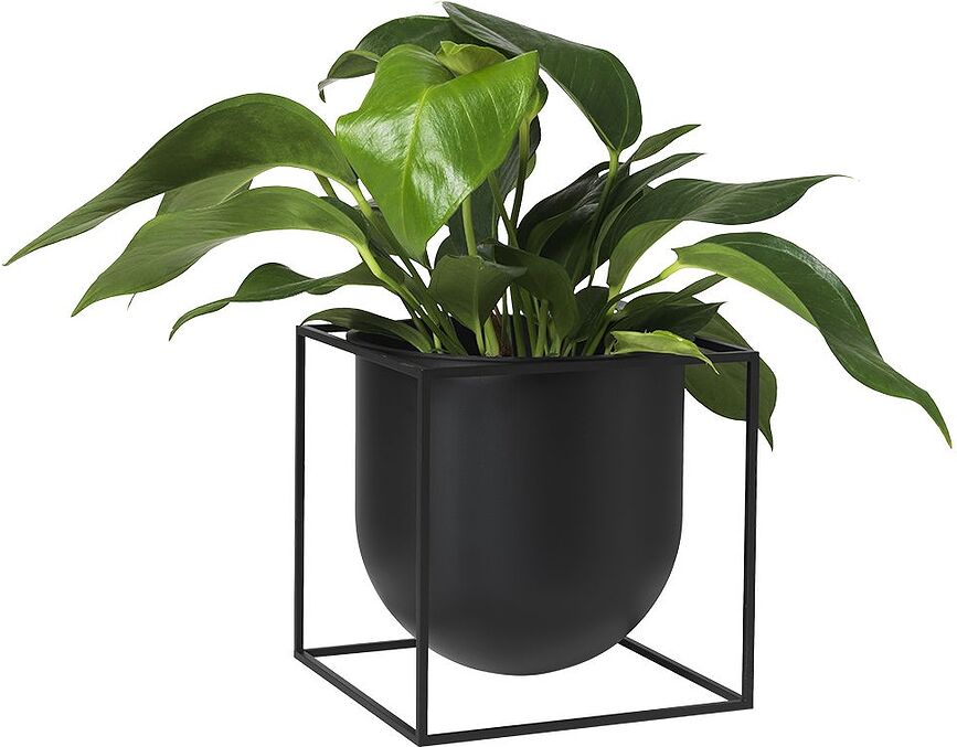 Kubus Cache-pot sur pied, 23 cm, noir