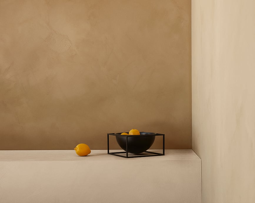 Kubus Centerpiece Miska, nizka, 12 cm, črna