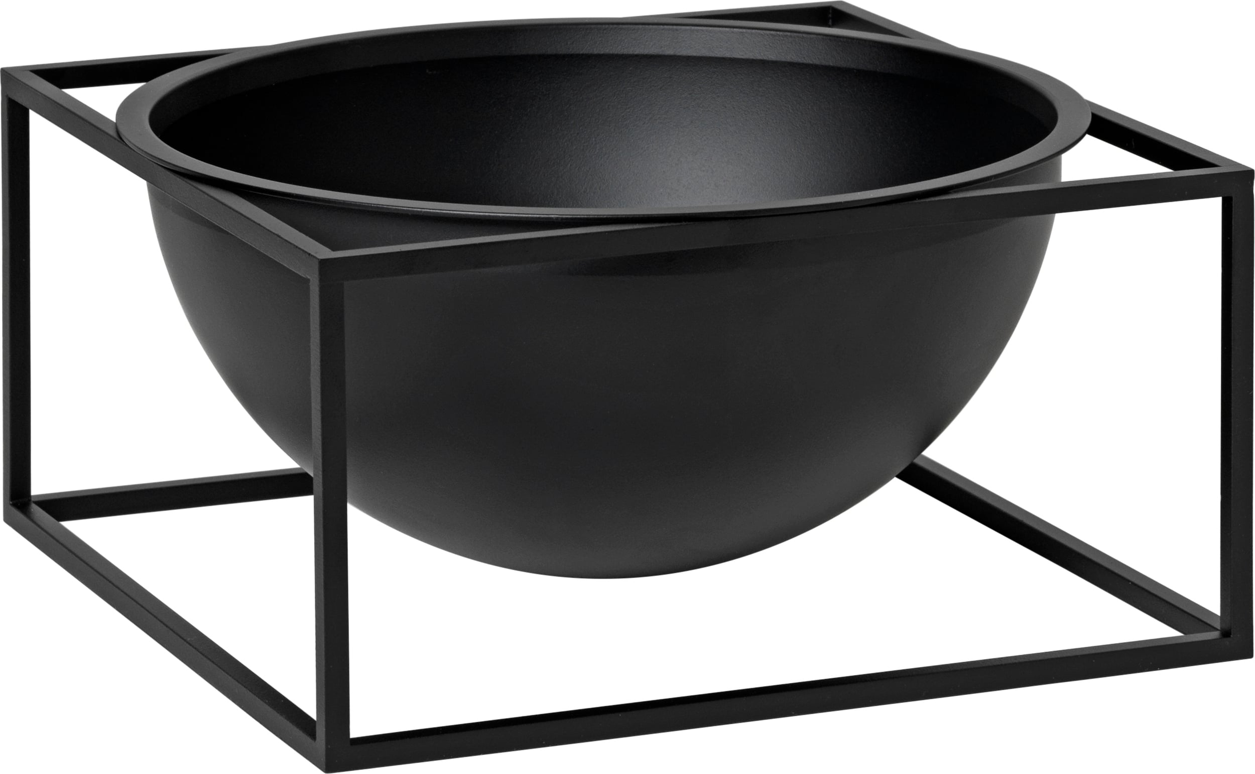 Kubus centerpiece Schale 12 cm niedrig schwarz