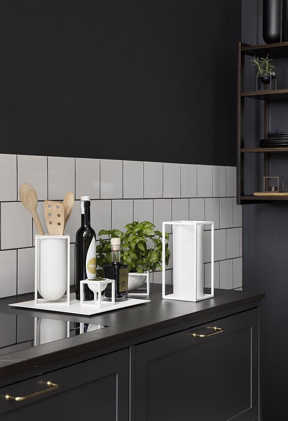 Kubus Lolo Βάζο, 24 cm, μαύρο