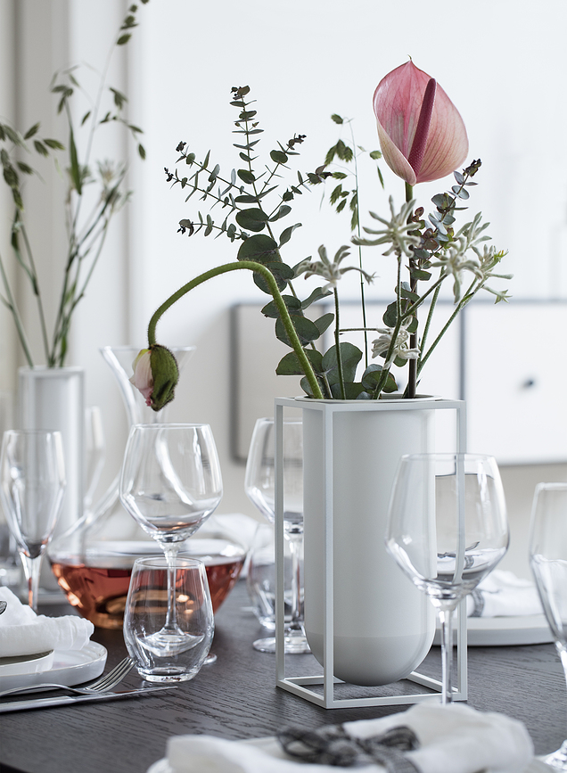 Kubus Lolo Βάζο, 24 cm, μαύρο