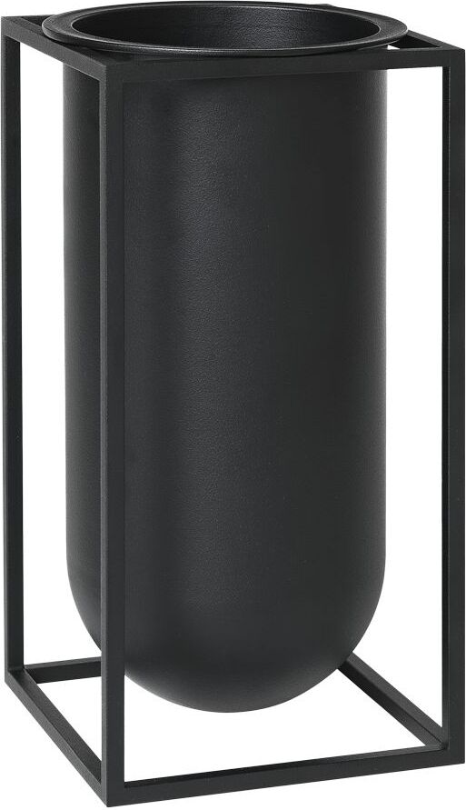 Kubus Lolo Vase 24 cm schwarz