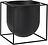 Kubus Okrasni lonec na stojalu, 23 cm, črn