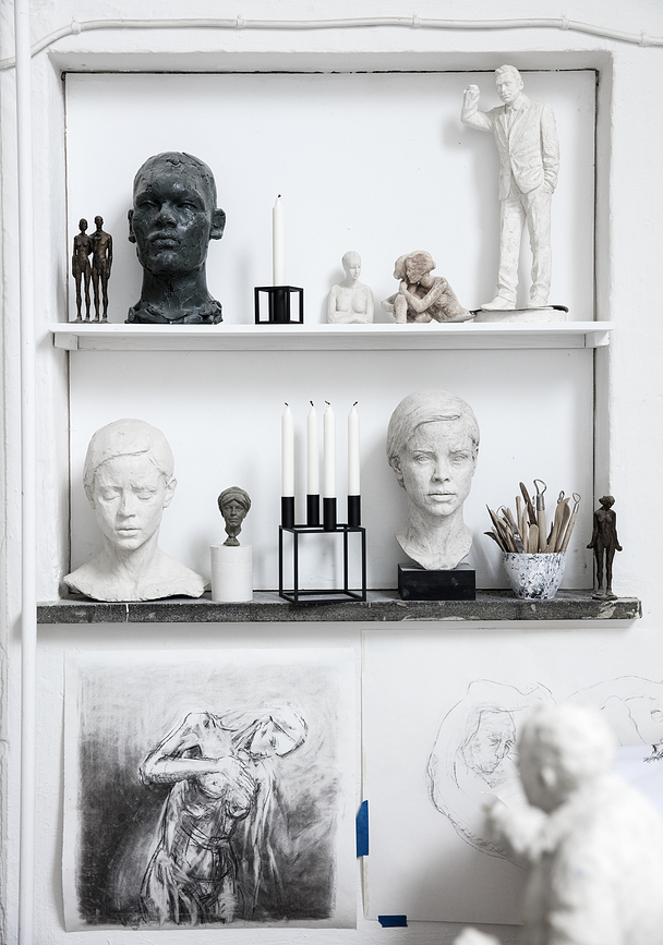 Kubus 4 Svečnik, bel