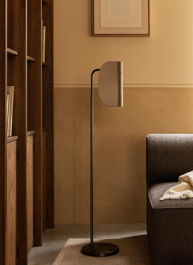 Lampadaire Wing 115 cm, marron