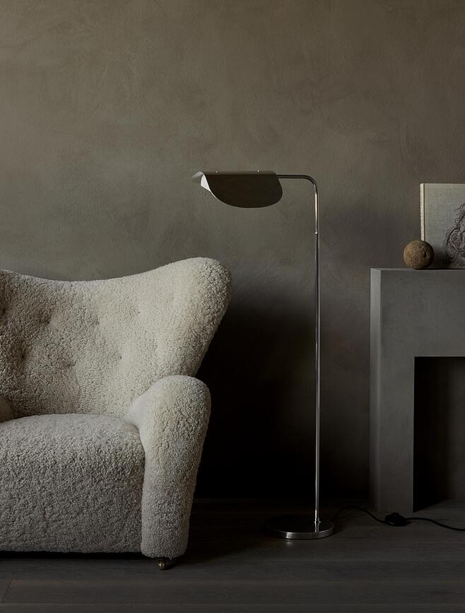 Lampadaire Wing 115 cm, marron