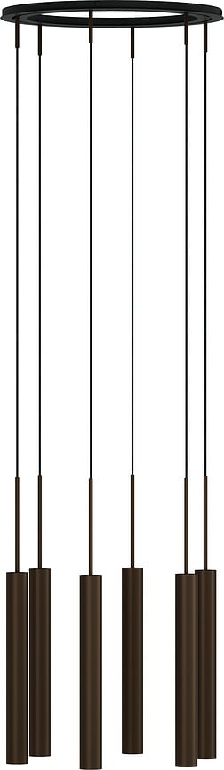 Lámpara Colgante Tubulaire, de 6 luces