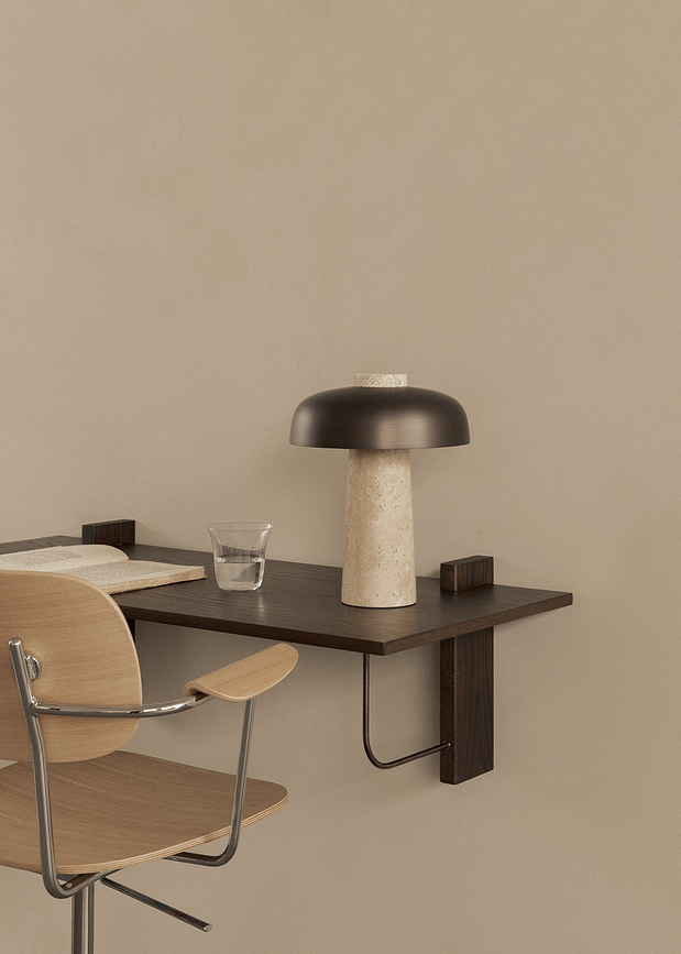 Lámpara de Mesa Reverse, marrón y beige