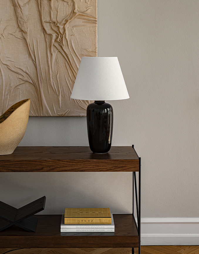 Lámpara de Mesa Torso, 57 cm, negro y blanco