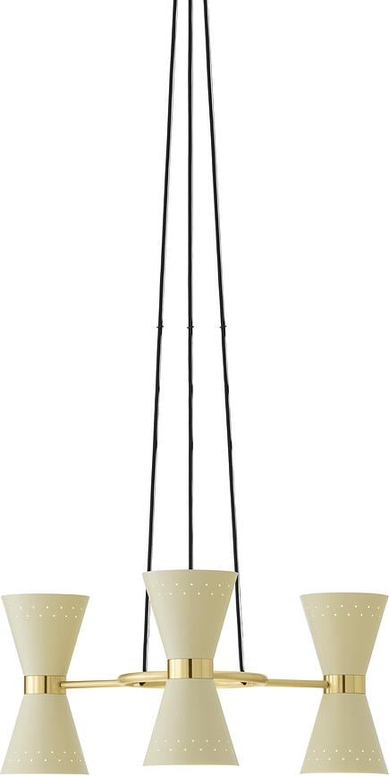 Lámpara de Araña de cinco brazos Collector, color crema