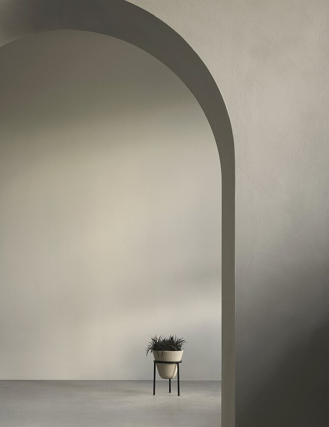 Macetero con soporte Daiza, 25 x 65 cm