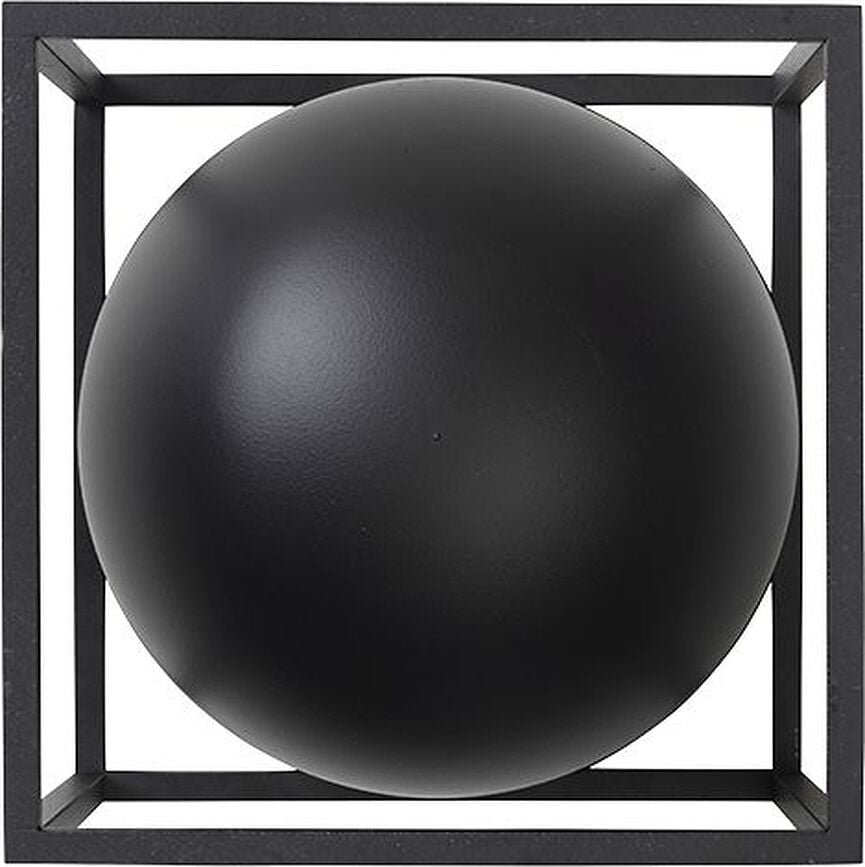 Macetero con soporte Kubus, 14 cm, negro