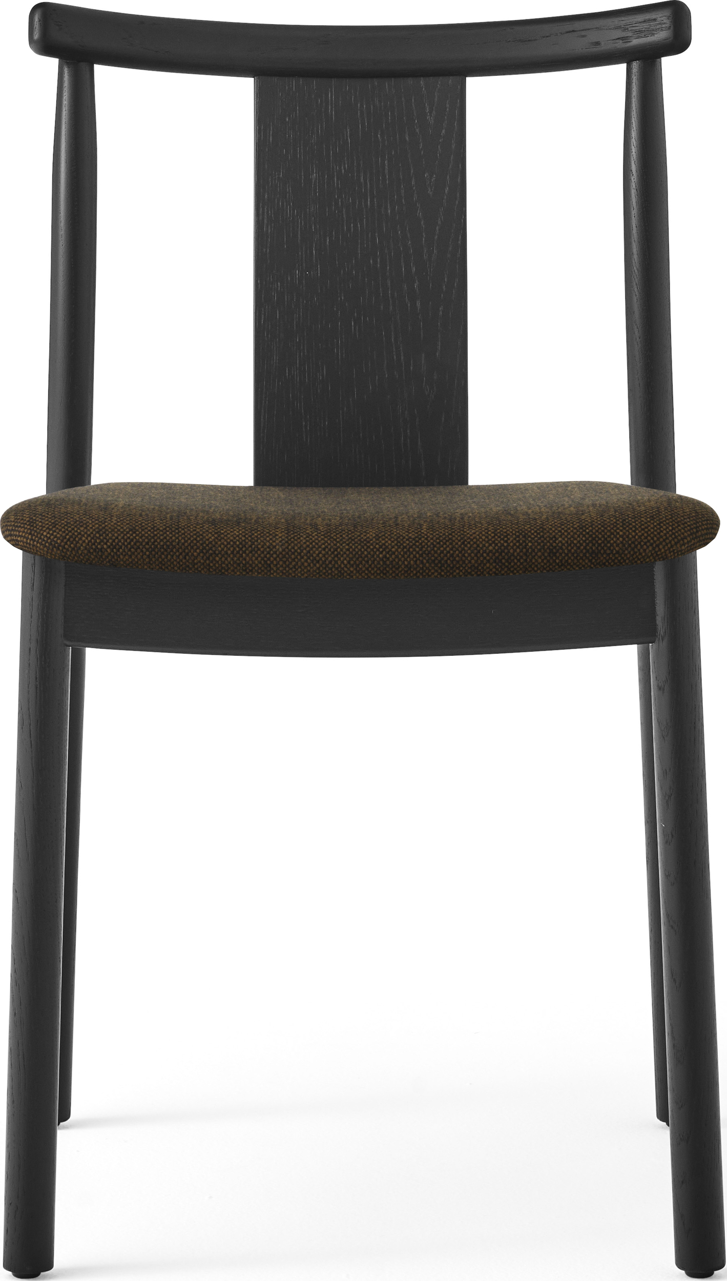 Merkur Stuhl dunkelbraun schwarze Eiche mit gepolstertem Sitz