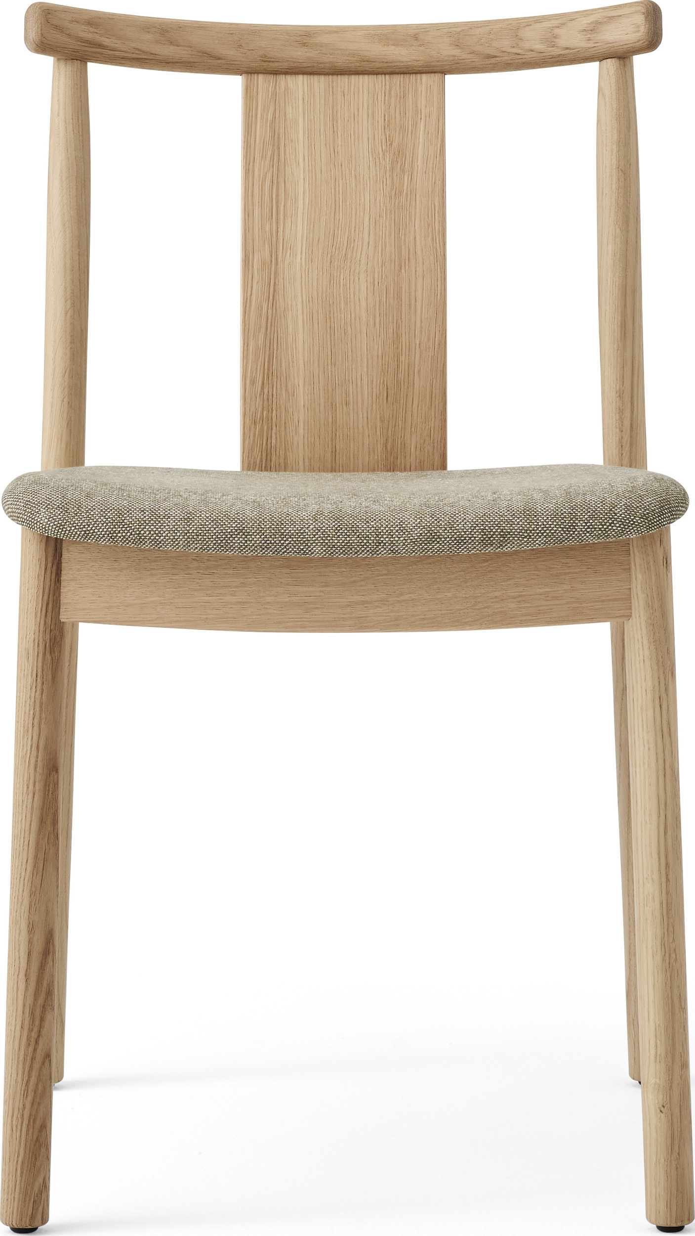 Merkur Stuhl grau-beige natürliche Eiche mit gepolstertem Sitz