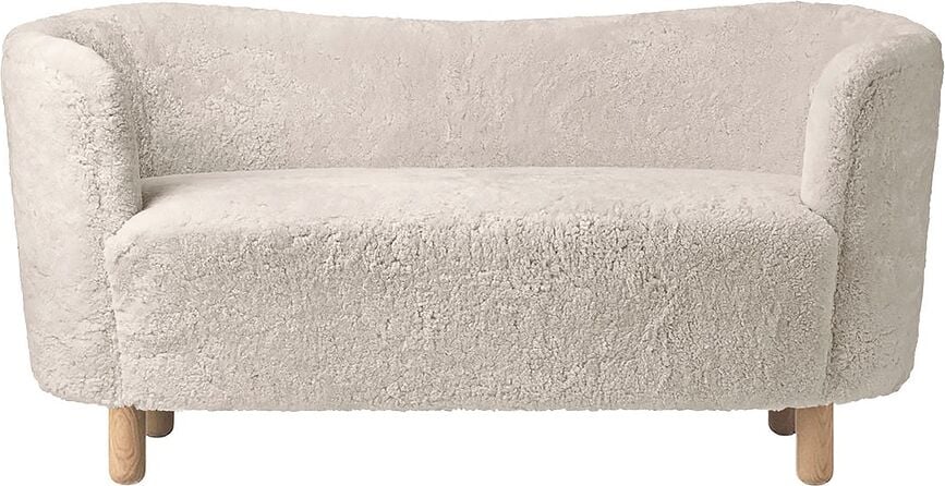 Mingle Sheepskin Sofa beige auf Eichenbeinen
