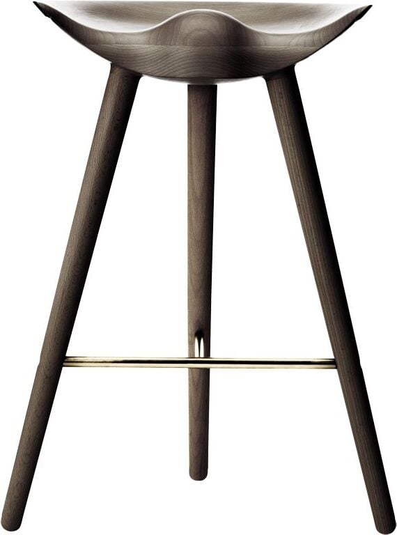 Ml 42 Counter Hocker dunkle Eiche mit Messing-Verbindung