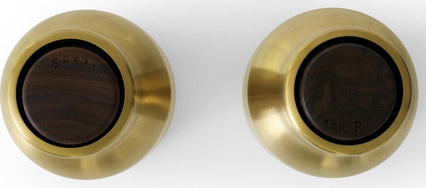 Molinillos para Pimienta, Sal o Especias Bottle Grinder, de latón cepillado, Pack de 2 unidades