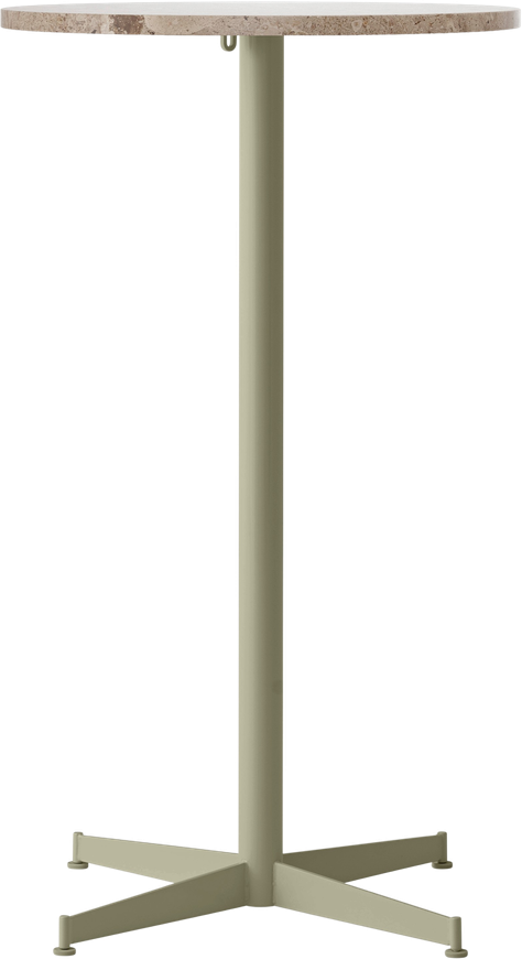 Nook Star Base Bartisch hoch, 60 cm, Kunis Breccia, olivfarbener Fuß