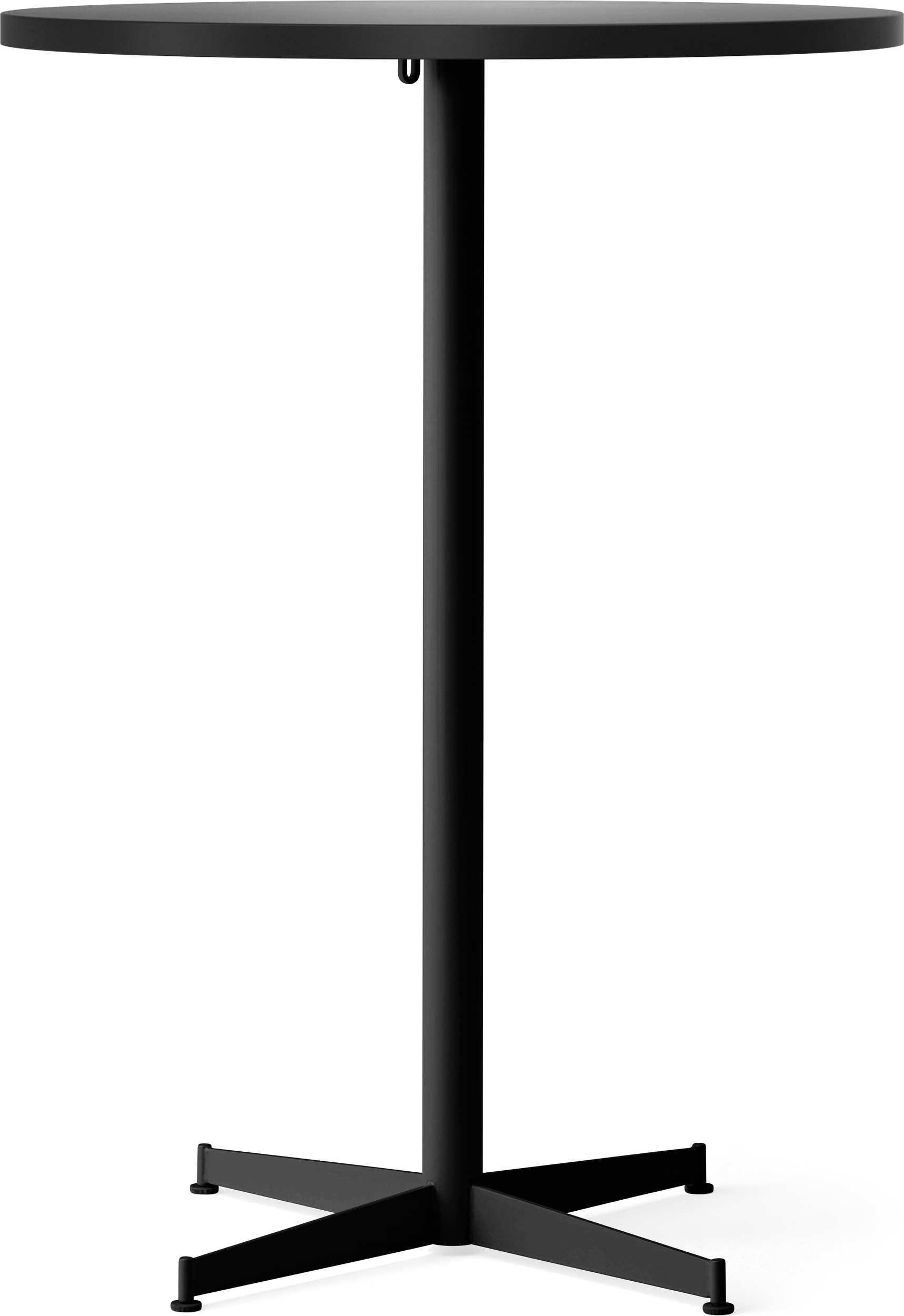 Nook Star Base Bartisch hoch, 80 cm, Linoleum schwarz, schwarzes Gestell