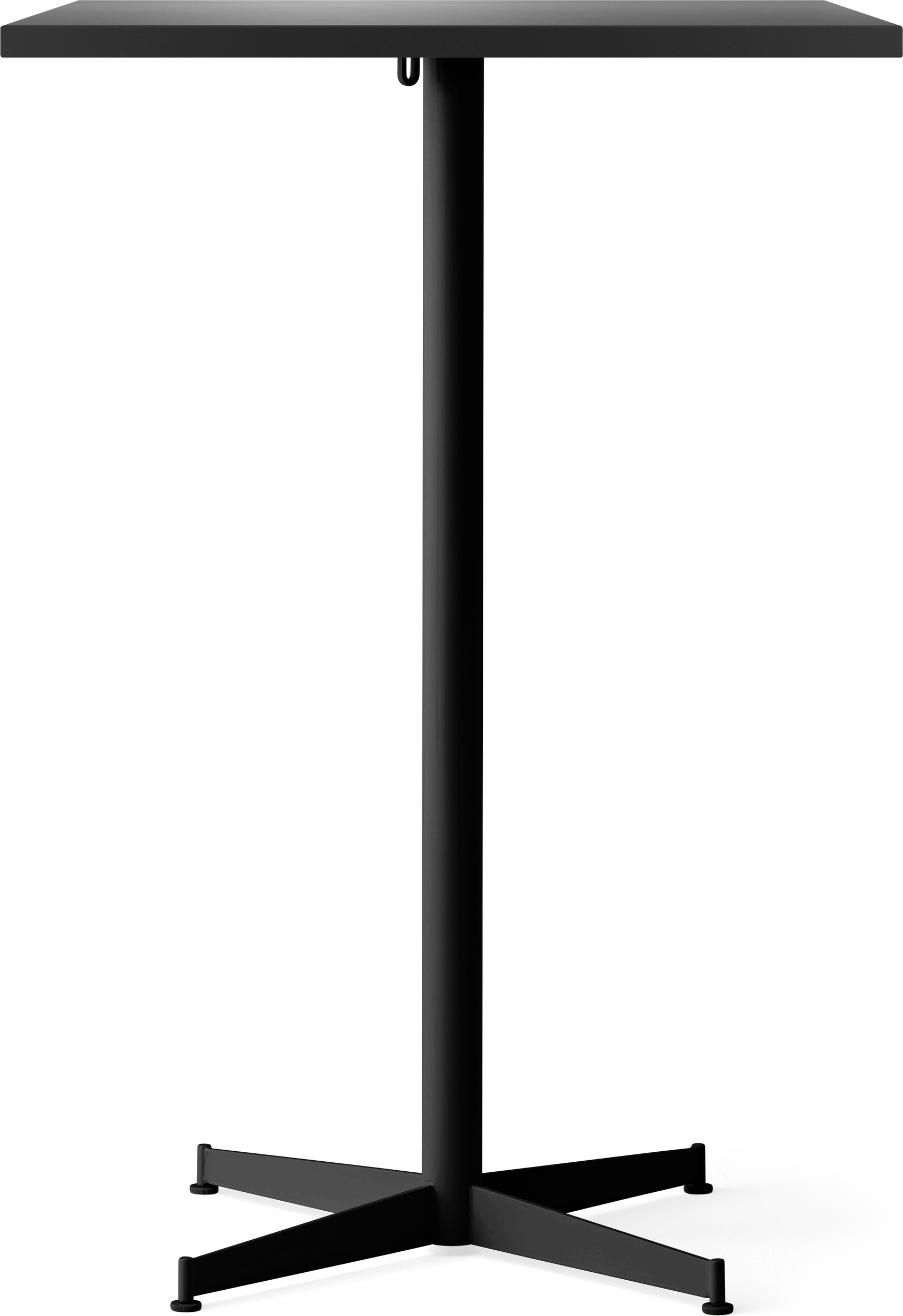 Nook Star Base Bartisch quadratisch, 103 cm, Linoleum, schwarz