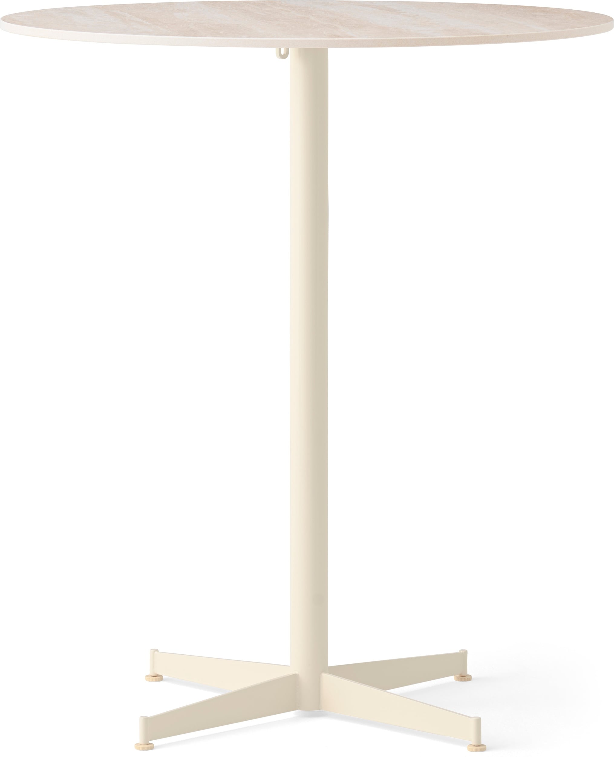 Nook Star Base Ceramic Bartisch, niedrig, 80 cm, mit cremefarbenem Fuß