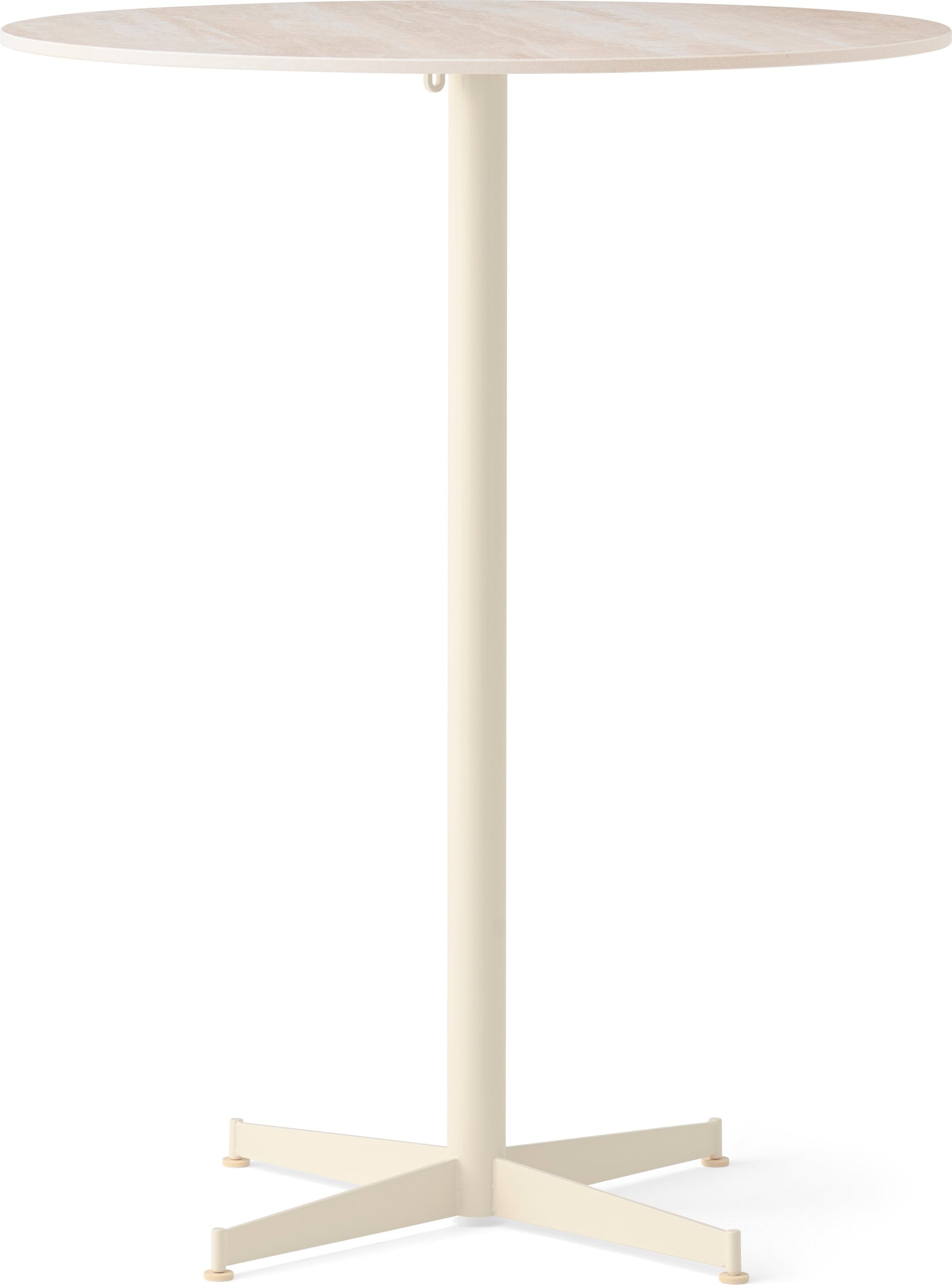 Nook Star Base Ceramic Bartisch, Ø 80 cm, cremefarbenes Gestell