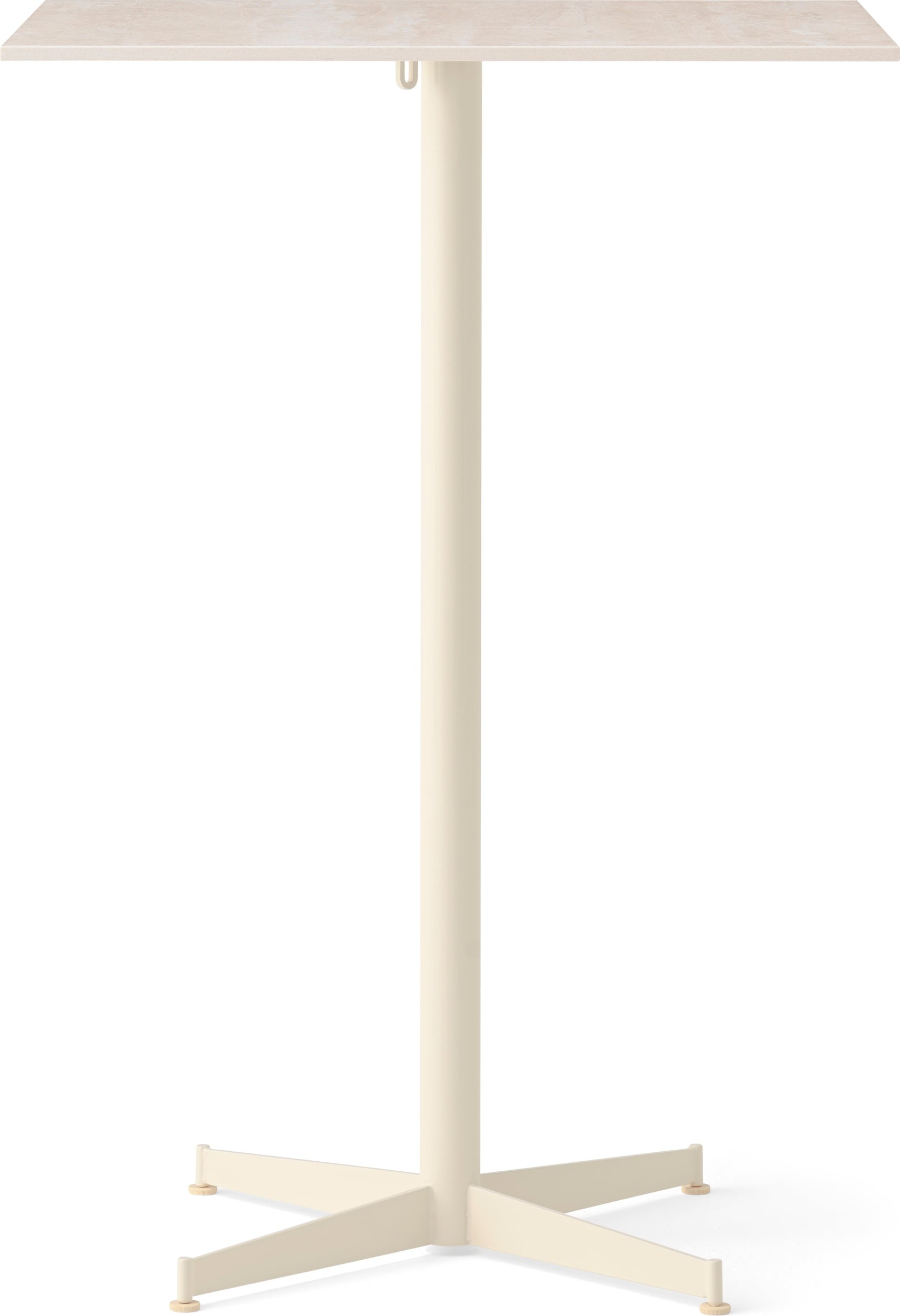 Nook Star Base Ceramic Bartisch quadratisch, 103 cm, cremefarbenes Gestell