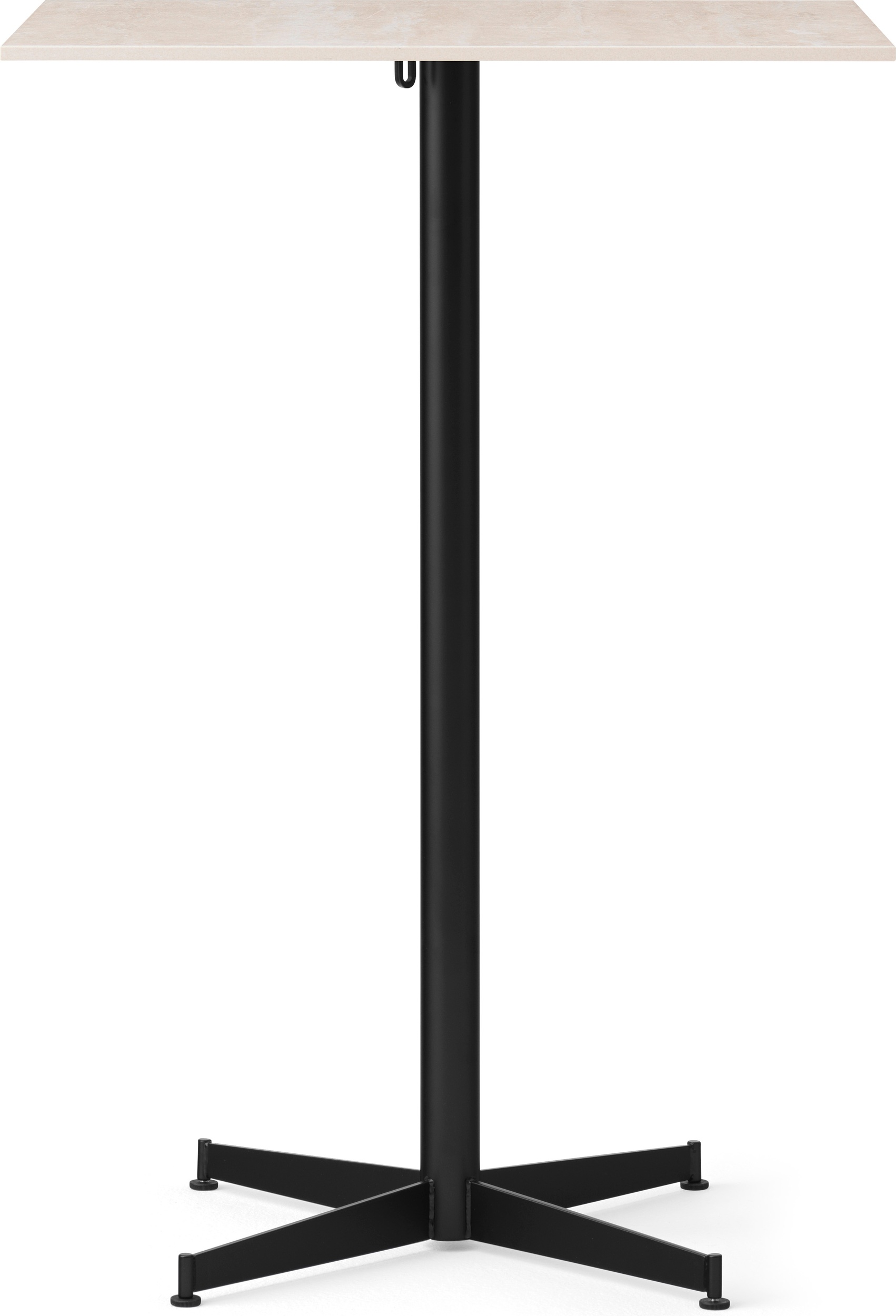 Nook Star Base Ceramic Bartisch quadratisch, 103 cm, Keramik, schwarzes Gestell