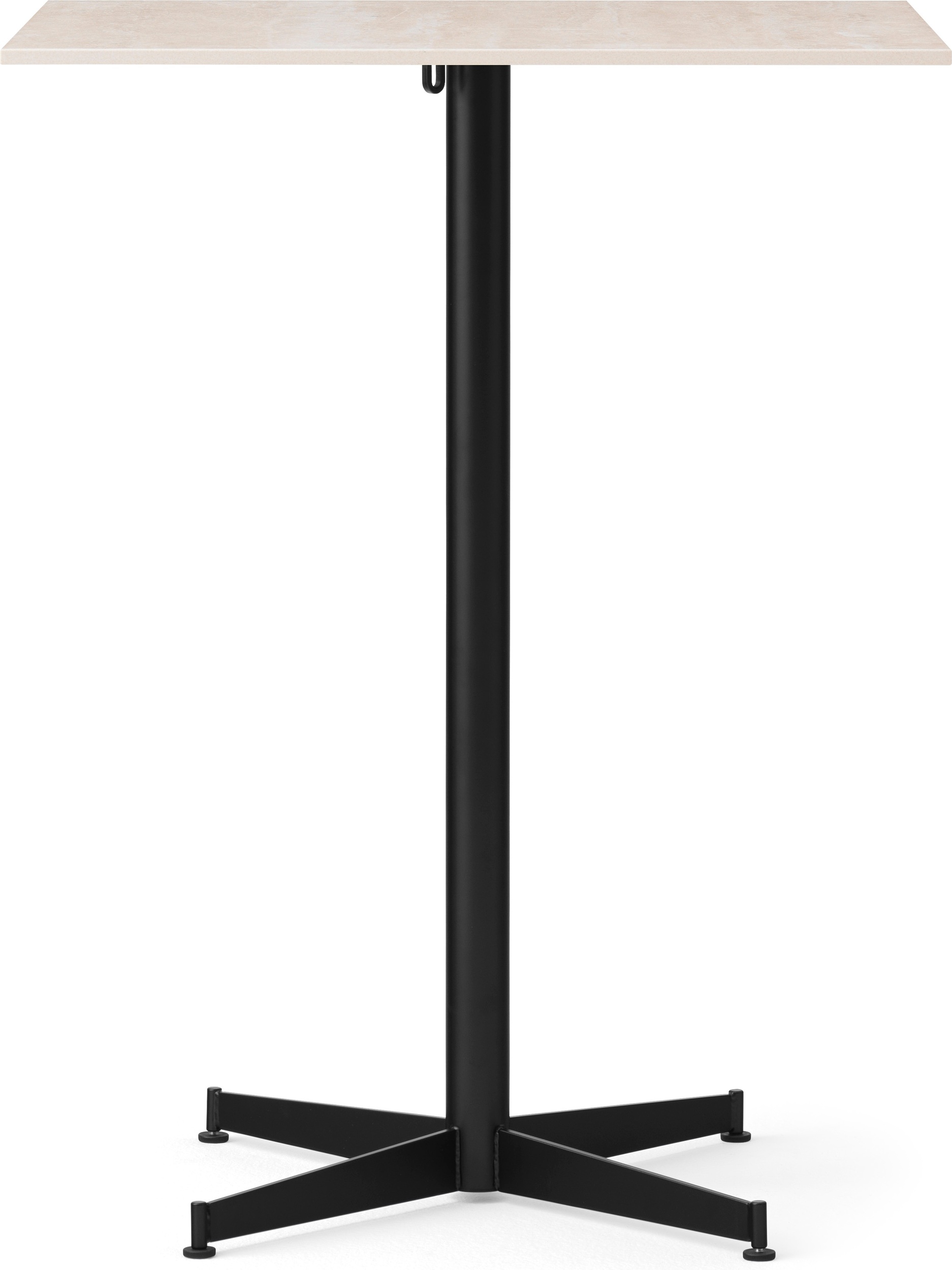 Nook Star Base Ceramic Bartisch, quadratisch 93 cm, mit schwarzem Gestell