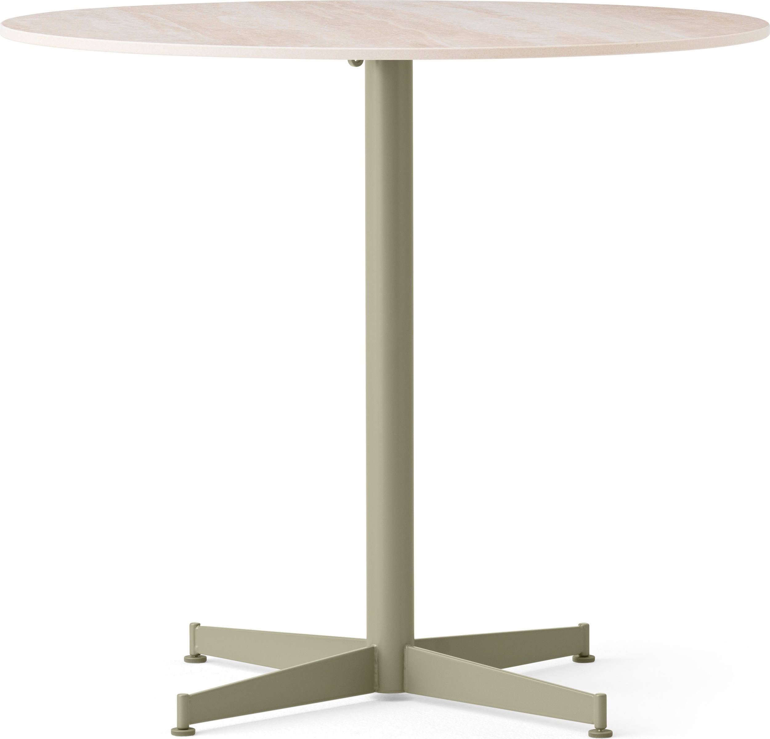 Nook Star Base Ceramic Tisch, 80 cm, mit olivfarbenem Gestell