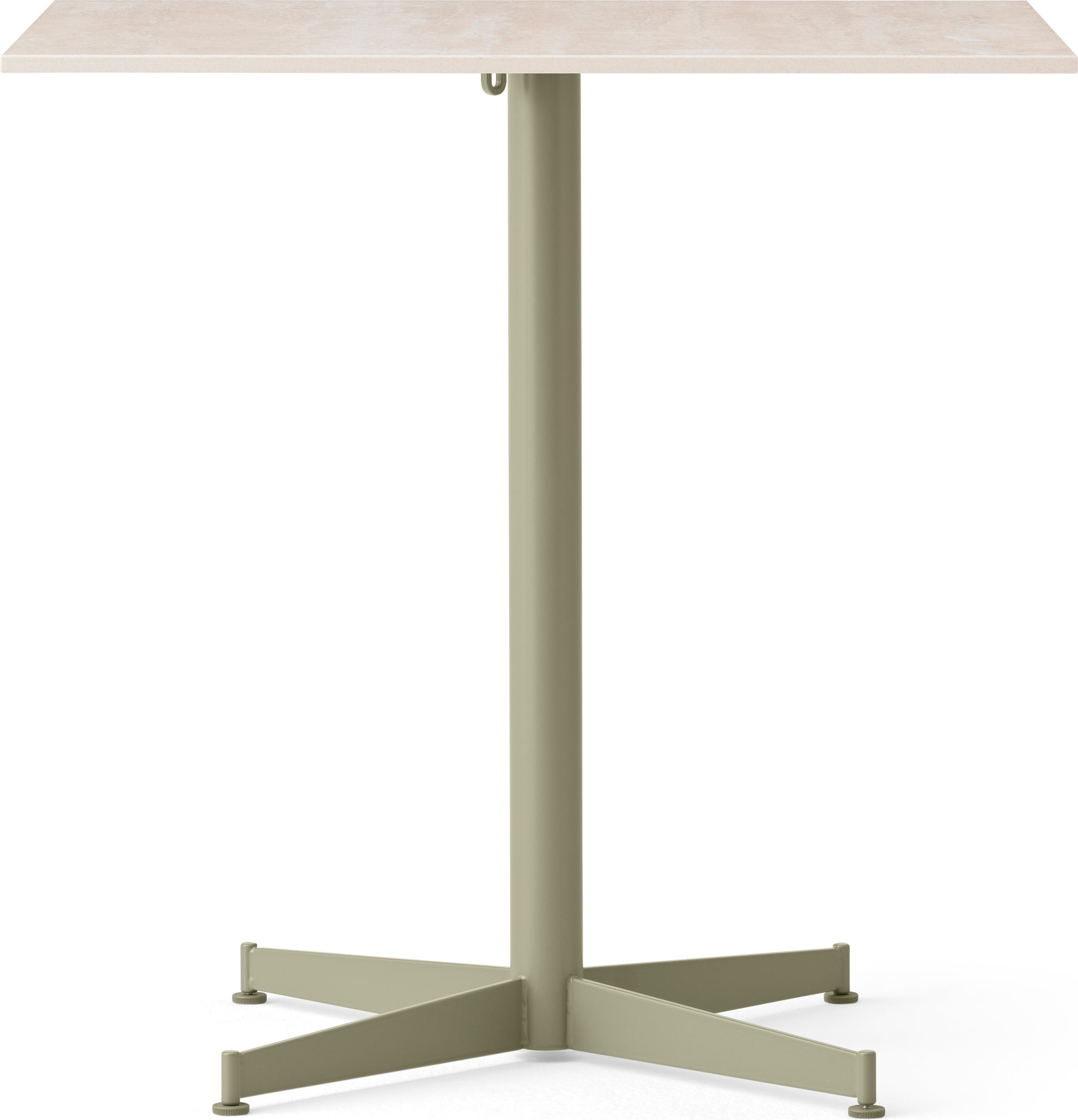 Nook Star Base Ceramic Tisch mit olivgrünem Gestell quadratisch 73 cm