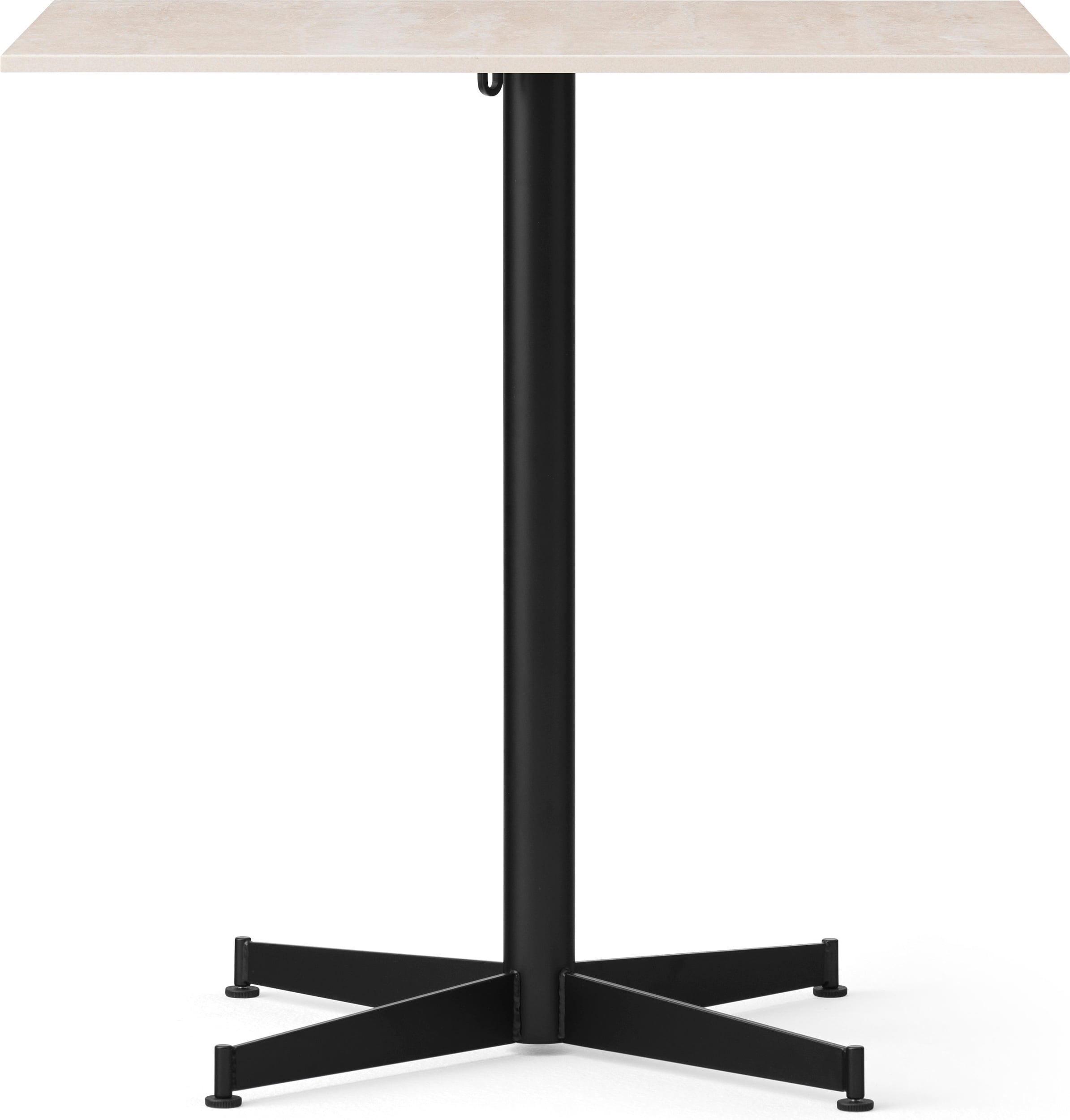 Nook Star Base Ceramic Tisch mit schwarzem Gestell quadratisch 73 cm