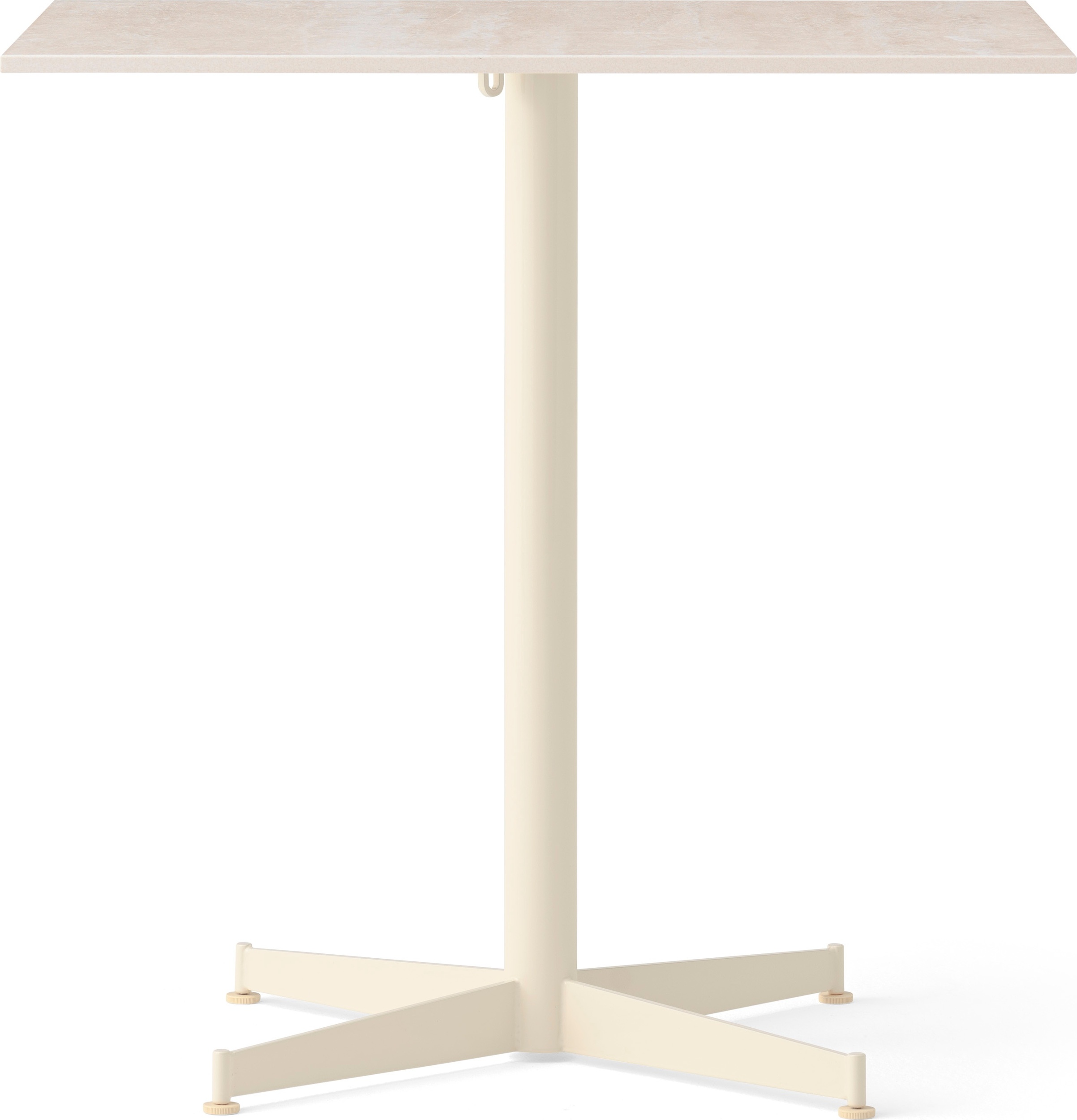 Nook Star Base Ceramic Tisch, quadratisch, 73 cm, cremefarbenes Gestell