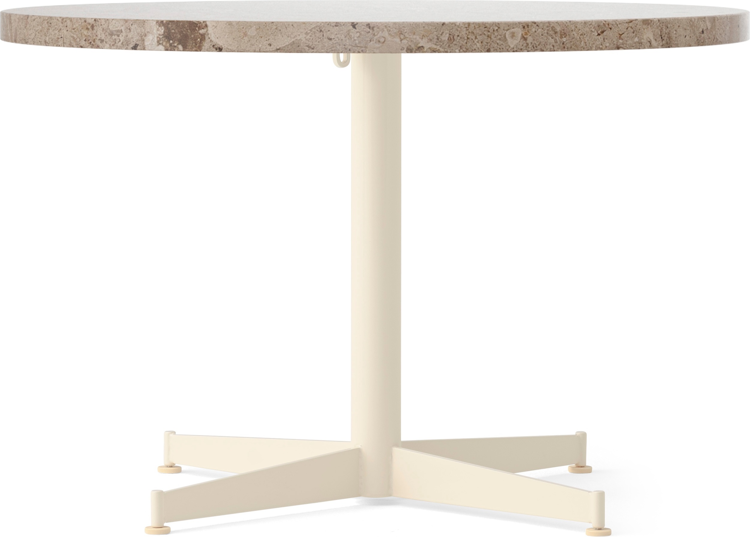 Nook Star Base Couchtisch Kunis Breccia, cremefarbenes Gestell, 80 cm