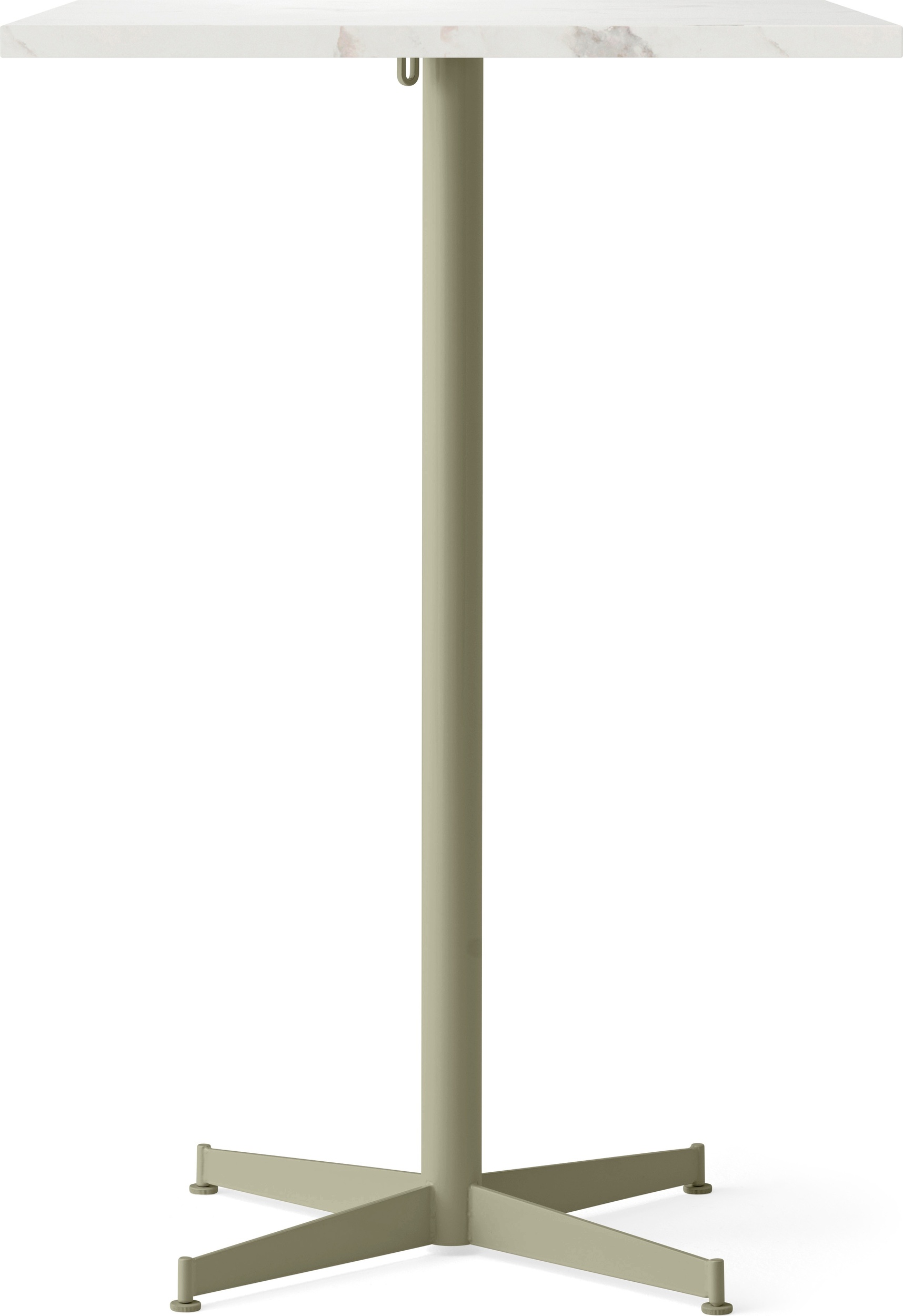 Nook Star Base Estremoz Bartisch quadratisch 103 cm, olivfarbener Fuß