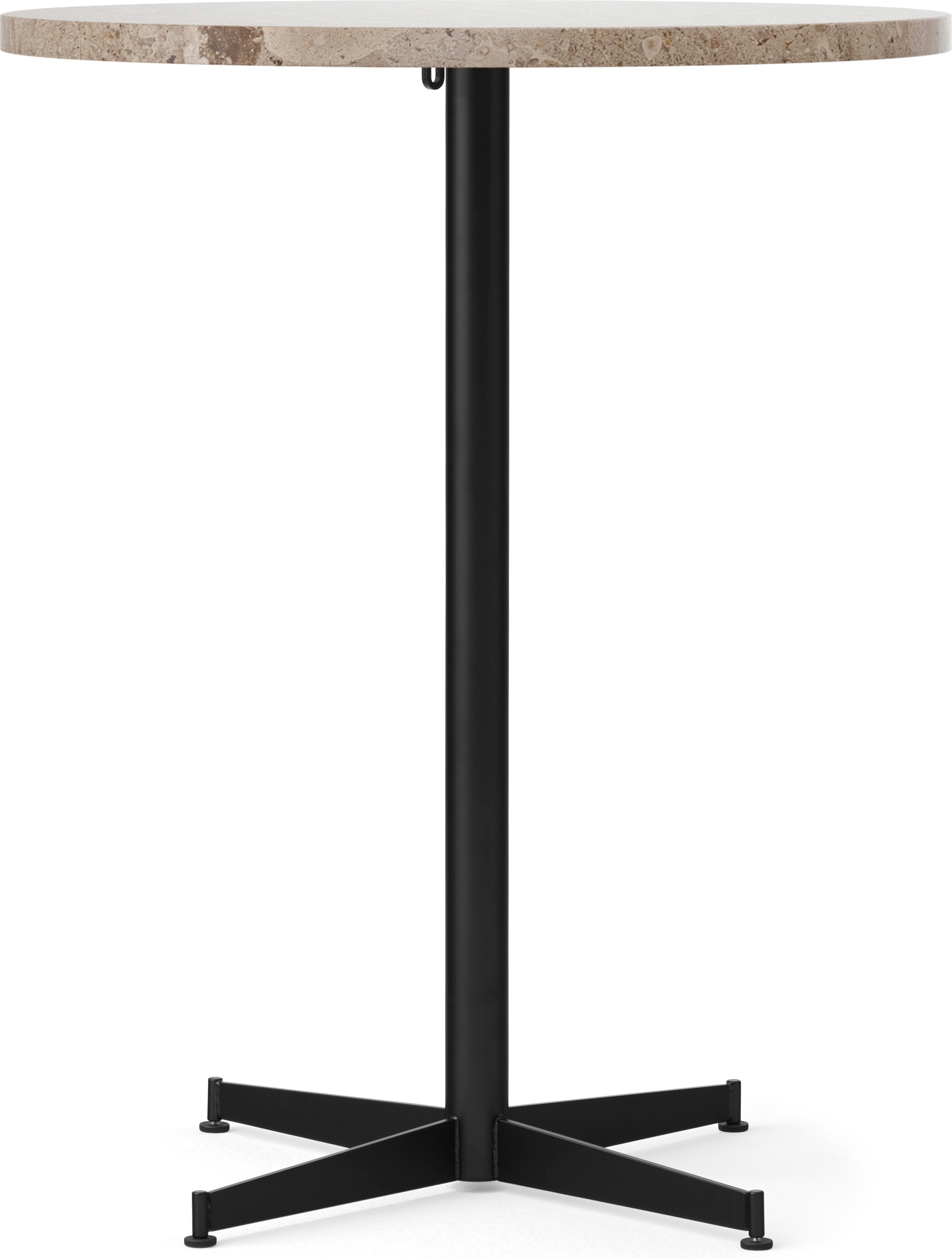 Nook Star Base Kunis Breccia Bartisch, niedrig 80 cm, mit schwarzem Fuß