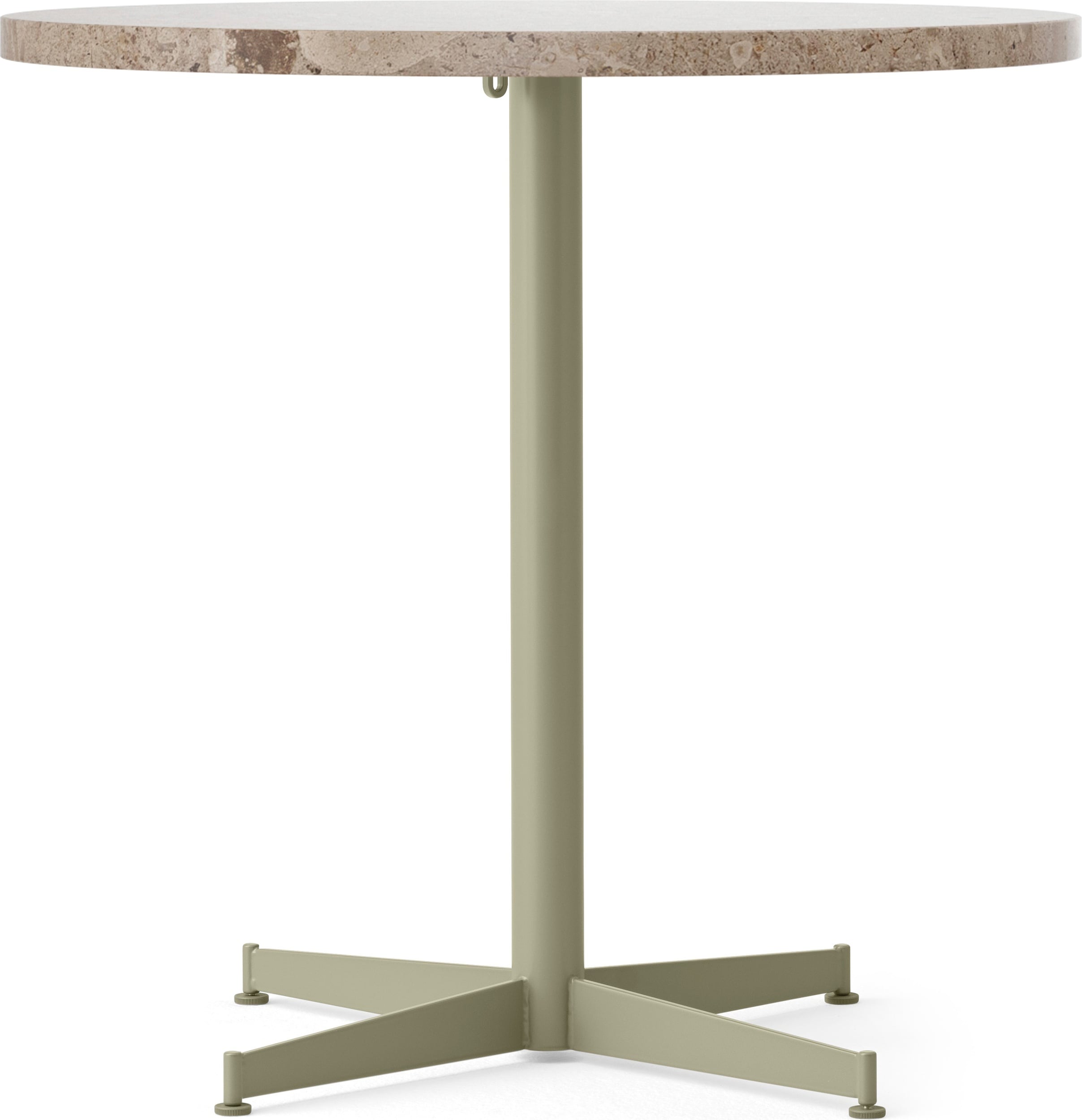 Nook Star Base Kunis Breccia Tisch, 80 cm, mit olivfarbenem Gestell