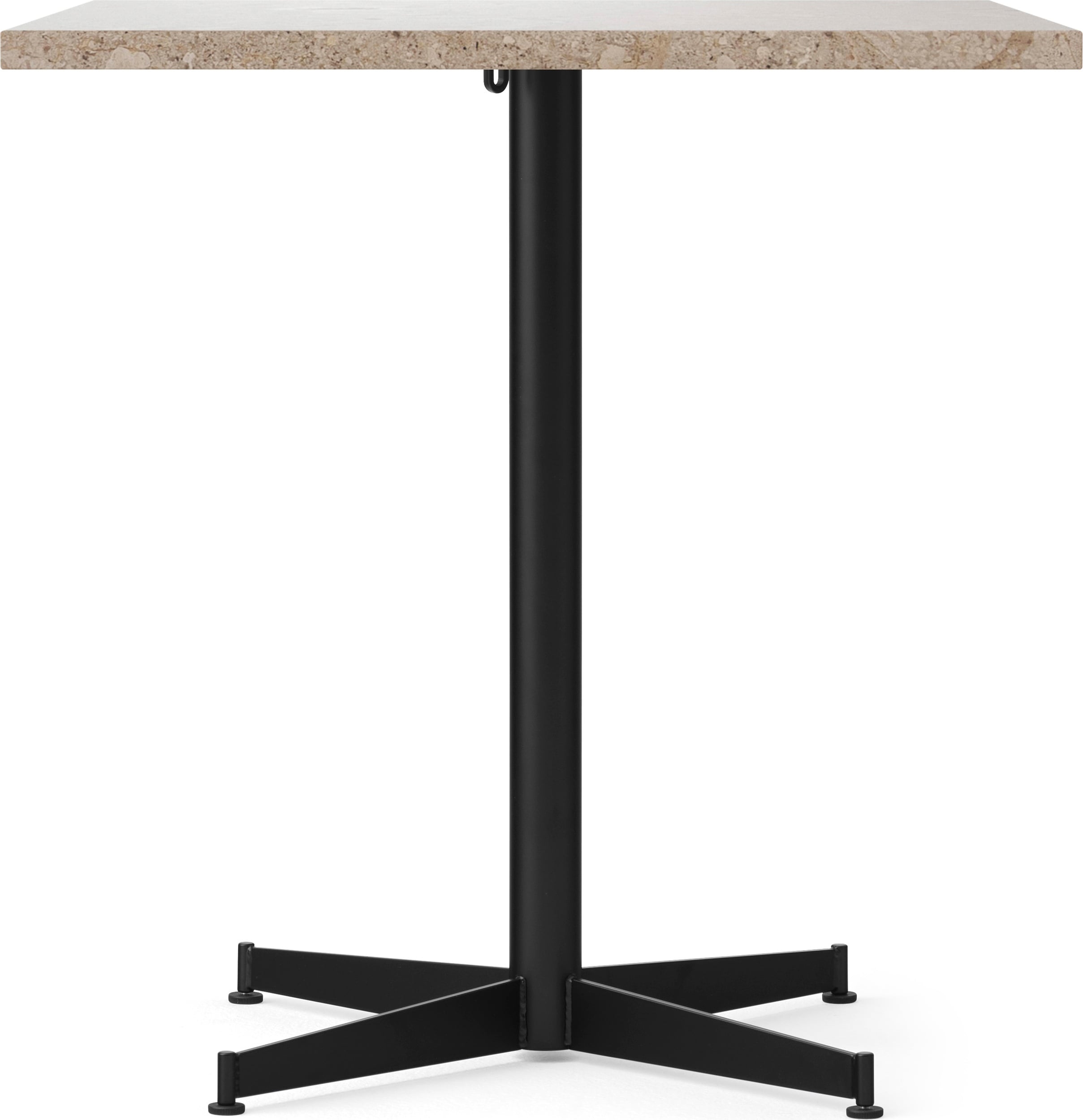 Nook Star Base Kunis Breccia Tisch mit schwarzem Gestell quadratisch 73 cm