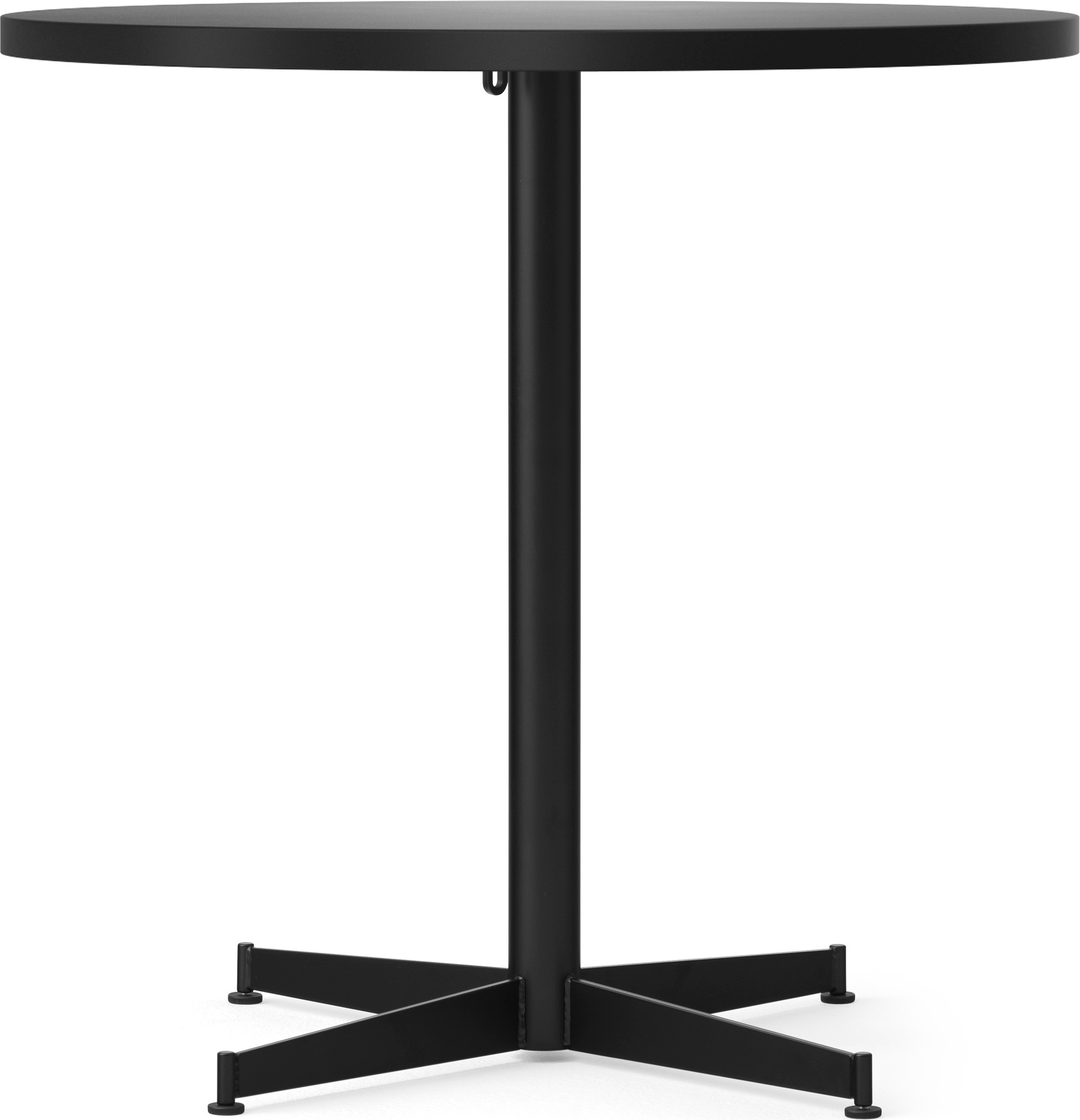 Nook Star Base Linoleum Tisch, 80 cm, schwarz, mit schwarzem Gestell