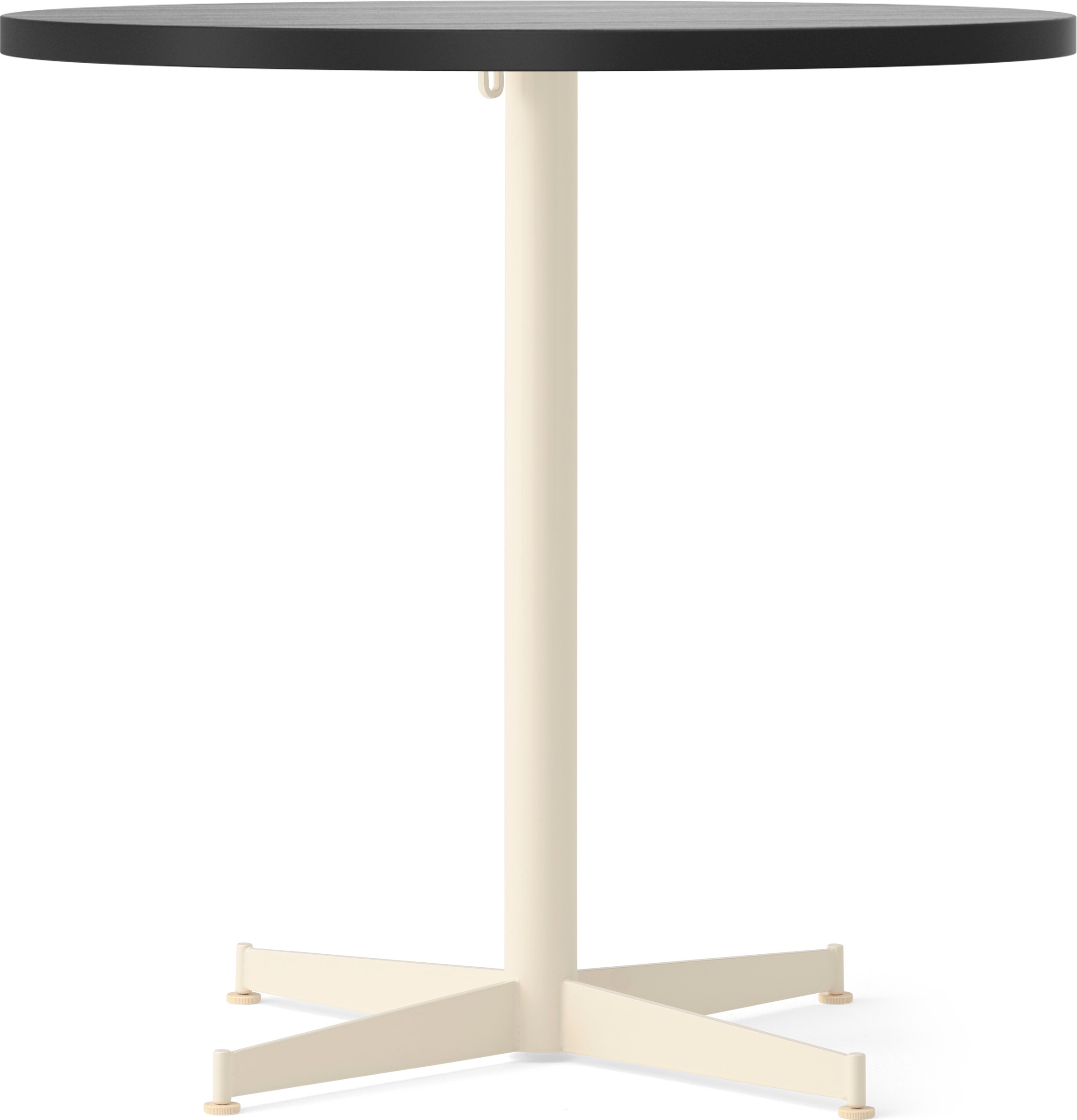 Nook Star Base Tisch 80 cm, schwarz, cremefarbenes Gestell
