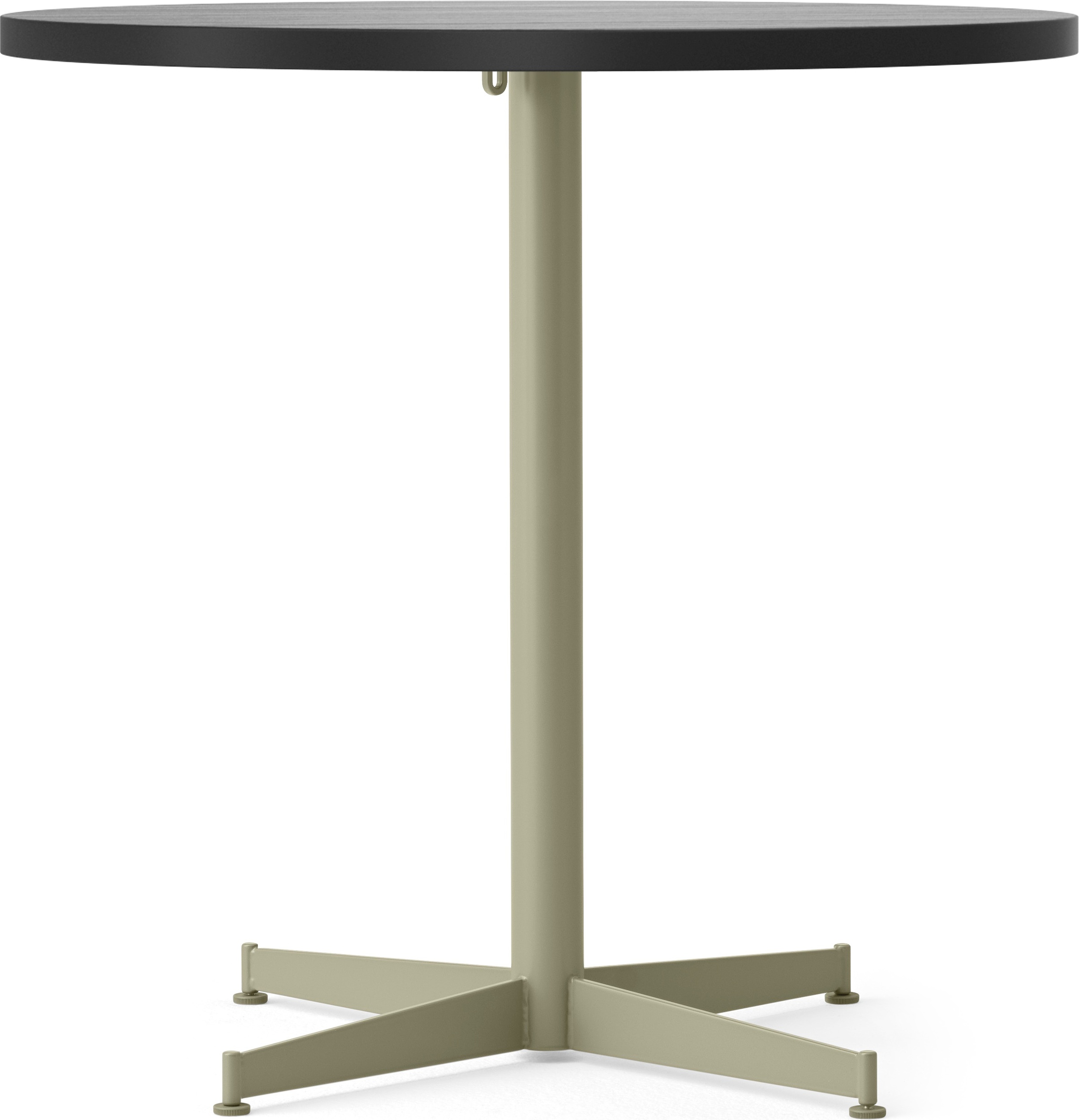 Nook Star Base Tisch, 80 cm, schwarz, mit olivfarbenem Gestell