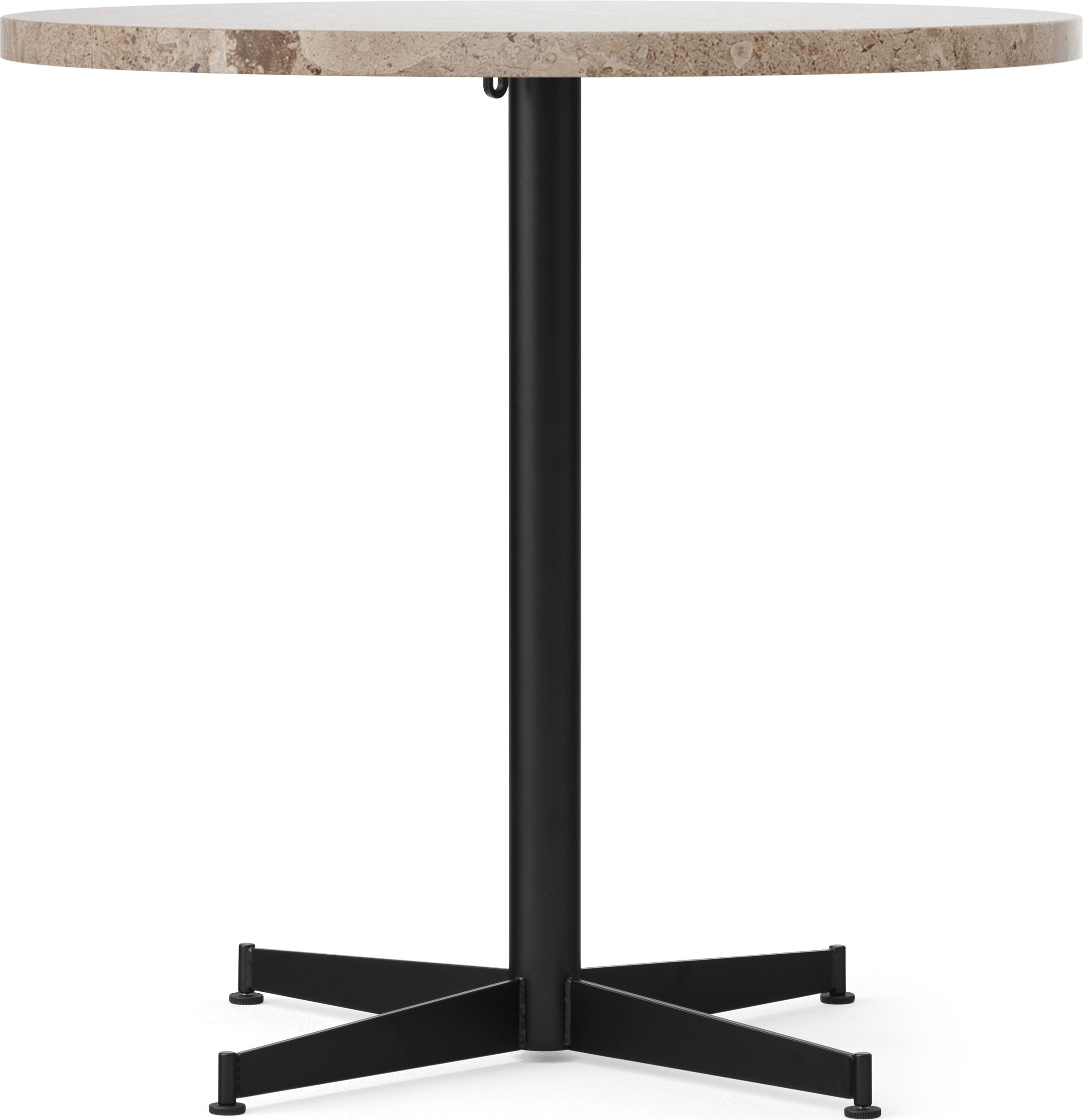Nook Star Base Tisch, Kunis Breccia, 80 cm, mit schwarzem Gestell