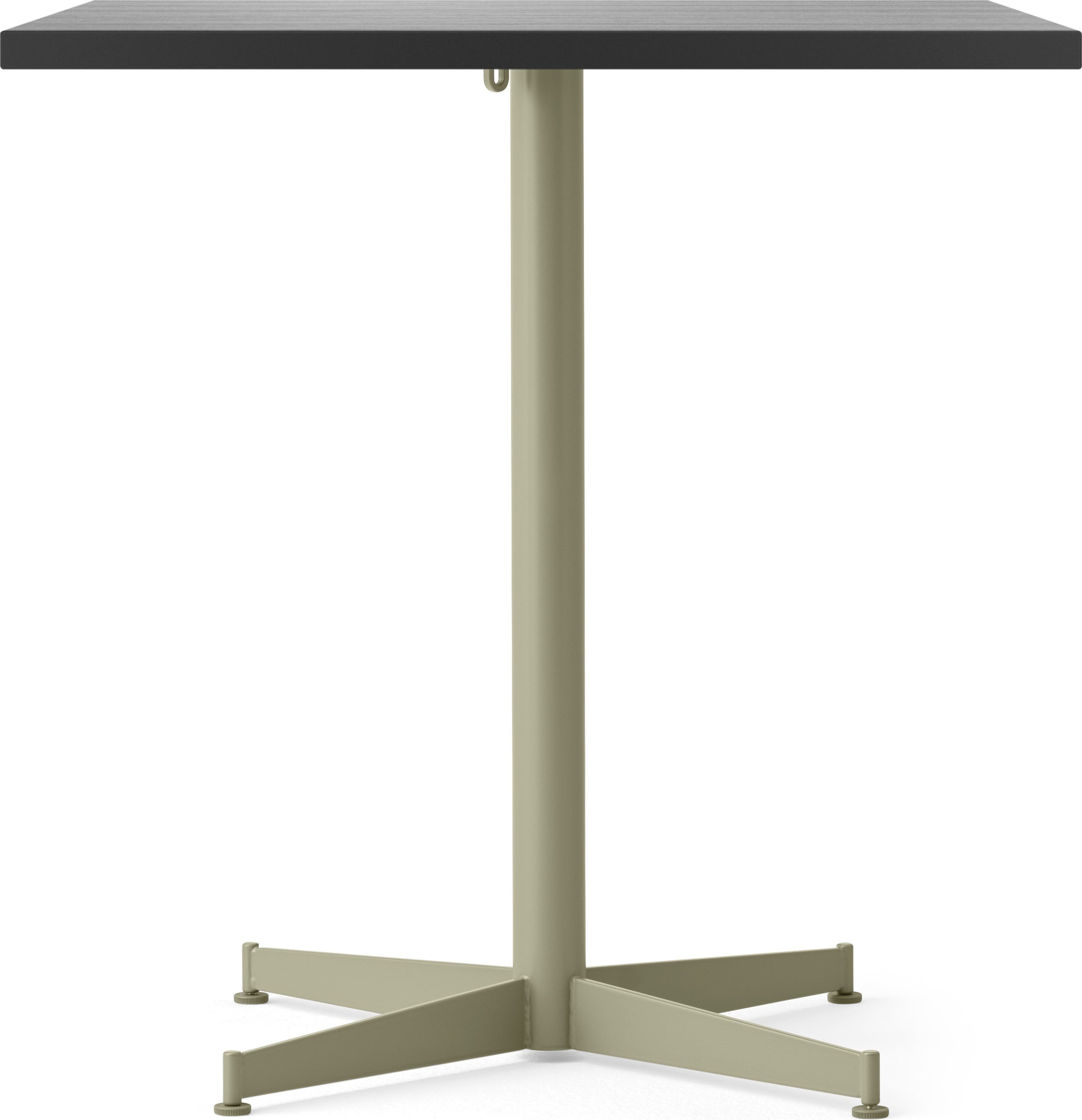 Nook Star Base Tisch mit olivgrünem Gestell quadratisch 73 cm, schwarz