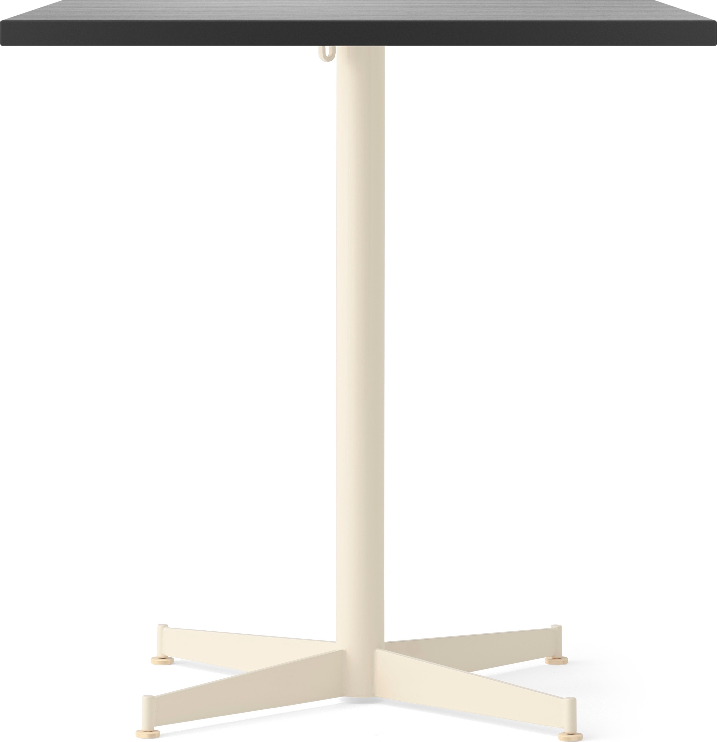 Nook Star Base Tisch, quadratisch, 73 cm, schwarz, cremefarbenes Gestell