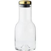 Norm Bottle glass with brass fixtures