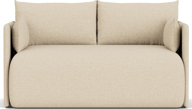 Offset 2-Sitzer-Sofa sandfarbig ausziehbar