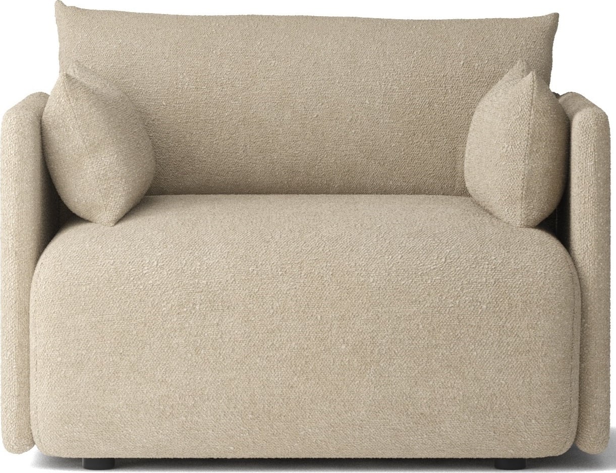 Offset Bouclé 1-Sitzer-Sofa beige