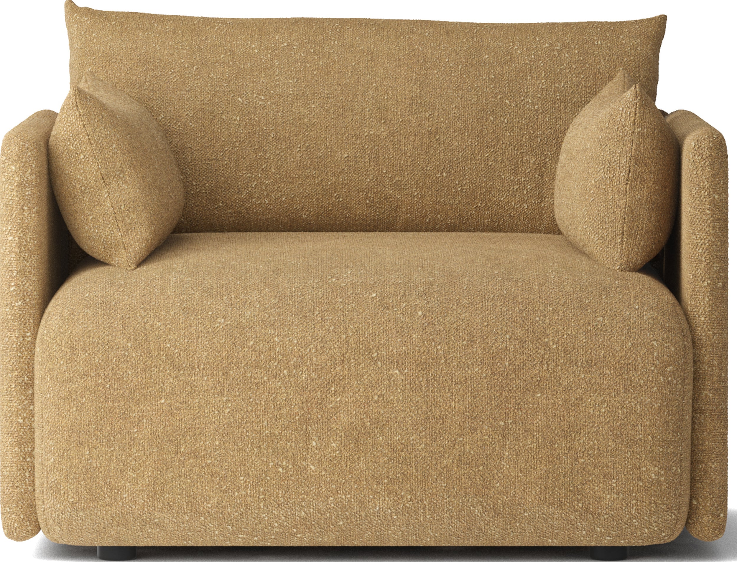 Offset Bouclé 1-Sitzer-Sofa gelb